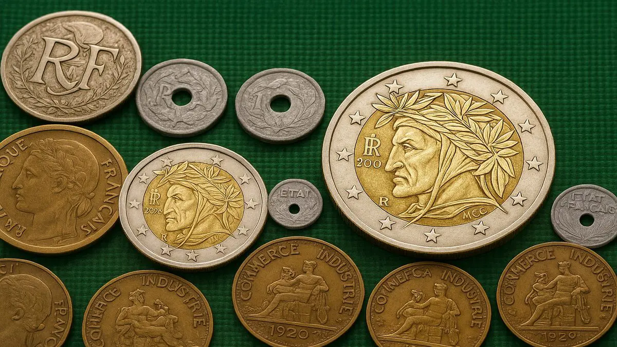 Photo d'une fausse pièce de 2 € reconnue comme objet de collection