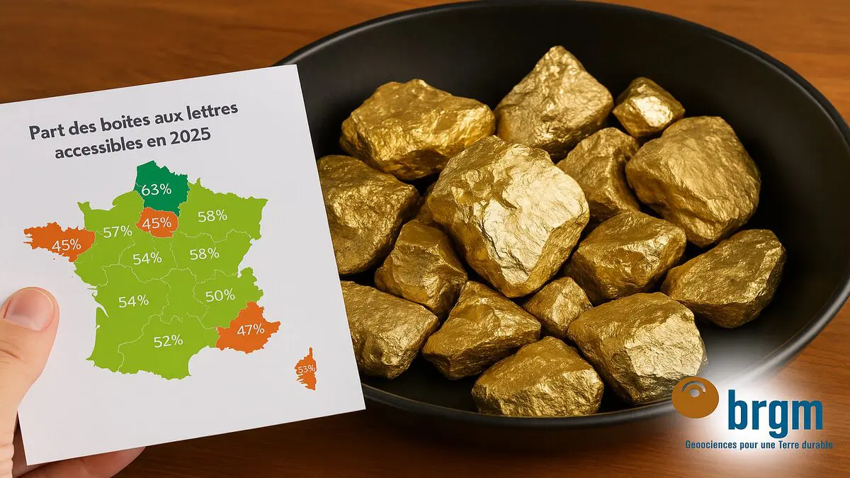 Illustration d’un nouveau gisement d’or historique de 120 millions de tonnes découvert en France